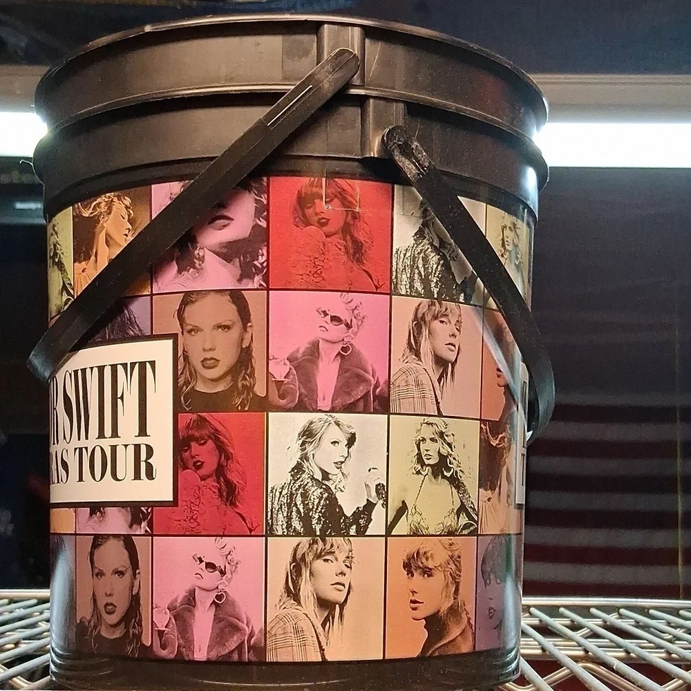 Taylor Swift The Eras Tour Black Multicolored Popcorn Snack Buckets.